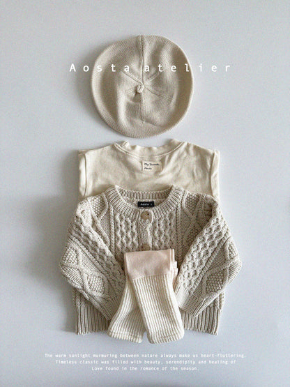 【韓国直送便】Baby & Kids Knit Cardigan/ 韓国子供服 AOSTA 2025春夏 / ko423