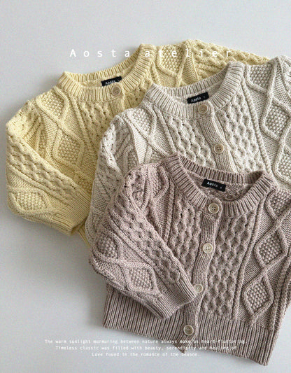 【韓国直送便】Baby & Kids Knit Cardigan/ 韓国子供服 AOSTA 2025春夏 / ko423