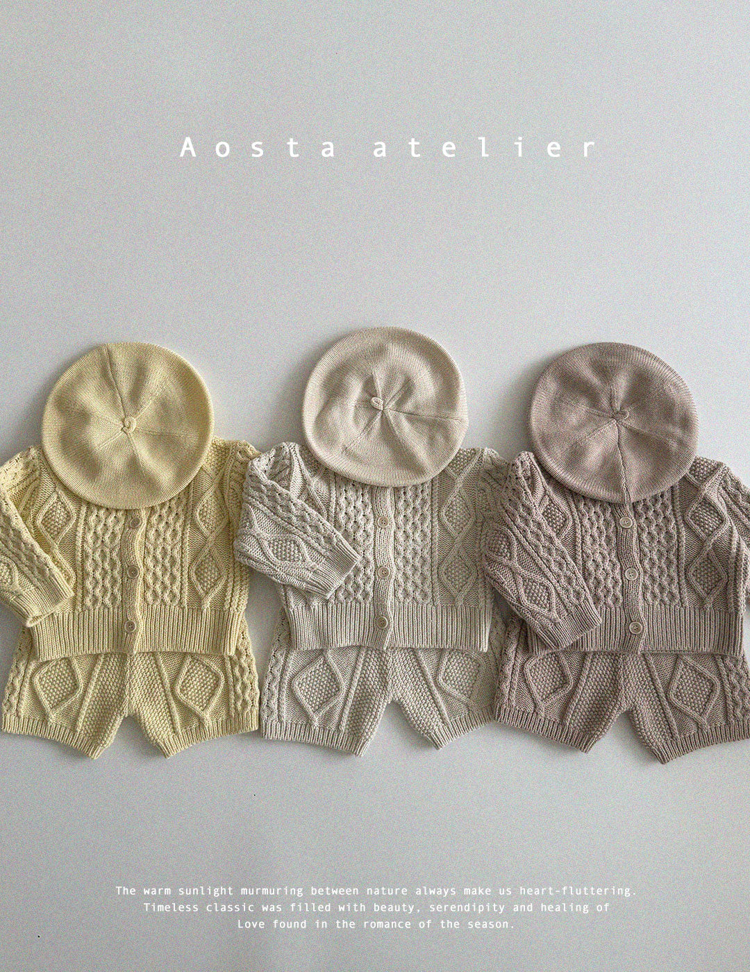 【韓国直送便】Baby & Kids Knit Cardigan/ 韓国子供服 AOSTA 2025春夏 / ko423