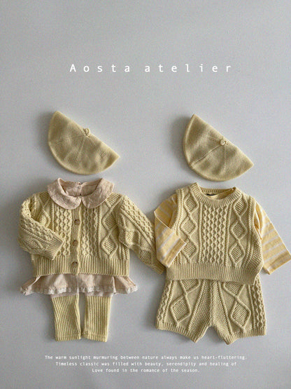 【韓国直送便】Baby & Kids Knit Cardigan/ 韓国子供服 AOSTA 2025春夏 / ko423