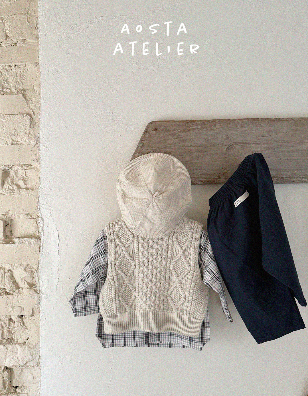 【韓国直送便】Baby & Kids Knit Vest / 韓国子供服 AOSTA 2025春夏 / ko424