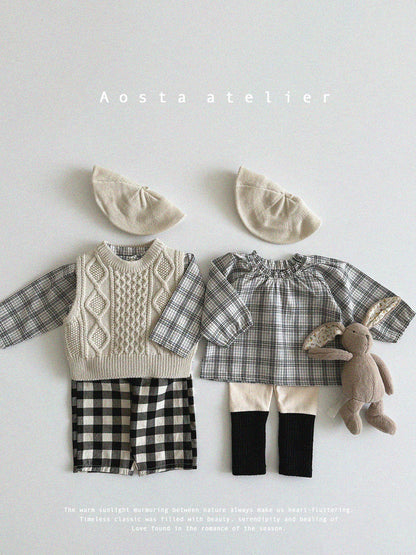 【韓国直送便】Baby & Kids Knit Vest / 韓国子供服 AOSTA 2025春夏 / ko424