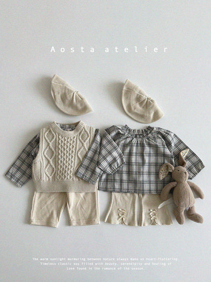 【韓国直送便】Baby & Kids Knit Vest / 韓国子供服 AOSTA 2025春夏 / ko424