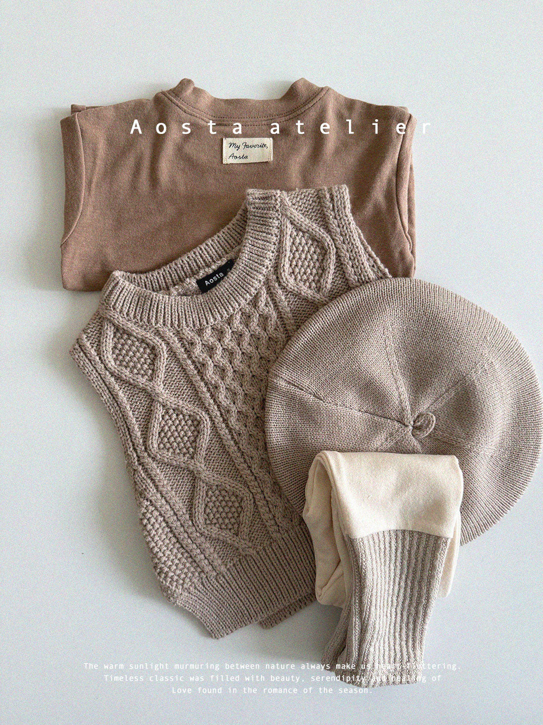 【韓国直送便】Baby & Kids Knit Vest / 韓国子供服 AOSTA 2025春夏 / ko424