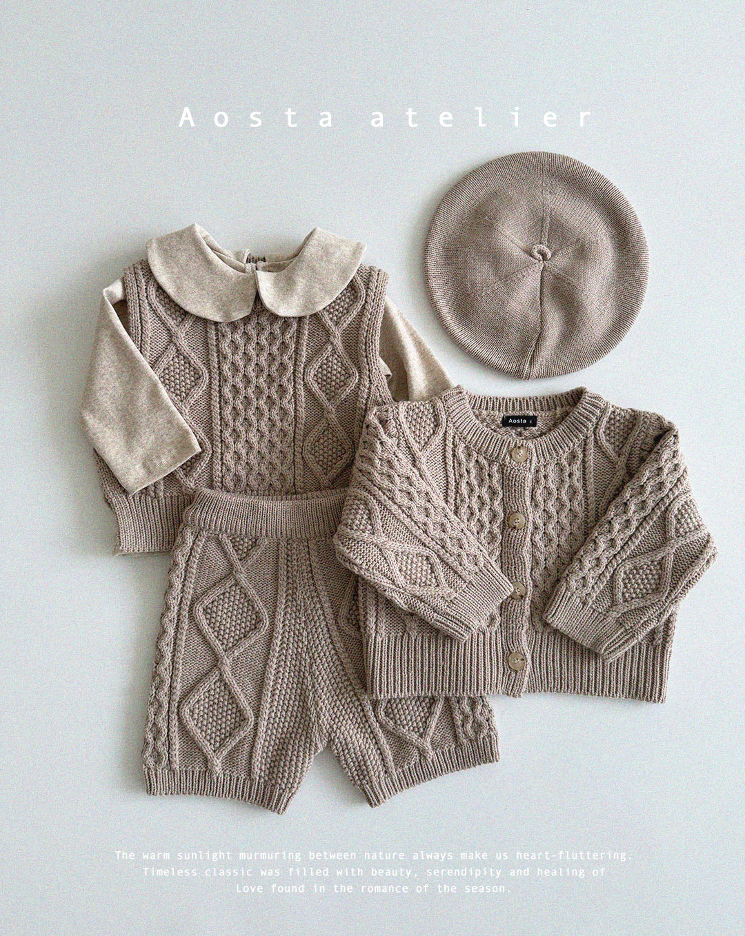 【韓国直送便】Baby & Kids Knit Vest / 韓国子供服 AOSTA 2025春夏 / ko424