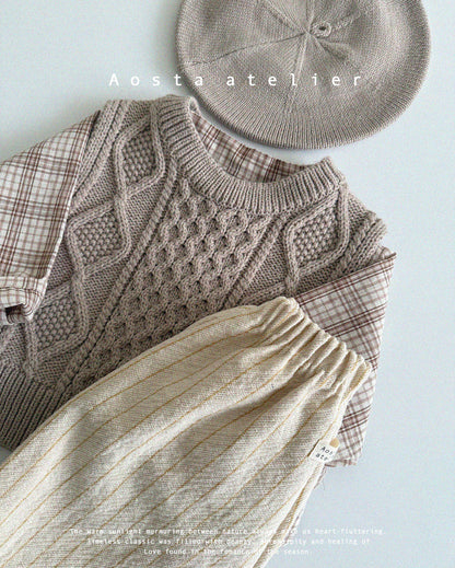 【韓国直送便】Baby & Kids Knit Vest / 韓国子供服 AOSTA 2025春夏 / ko424