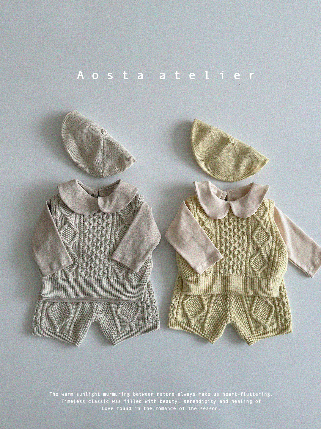 【韓国直送便】Baby & Kids Knit Vest / 韓国子供服 AOSTA 2025春夏 / ko424