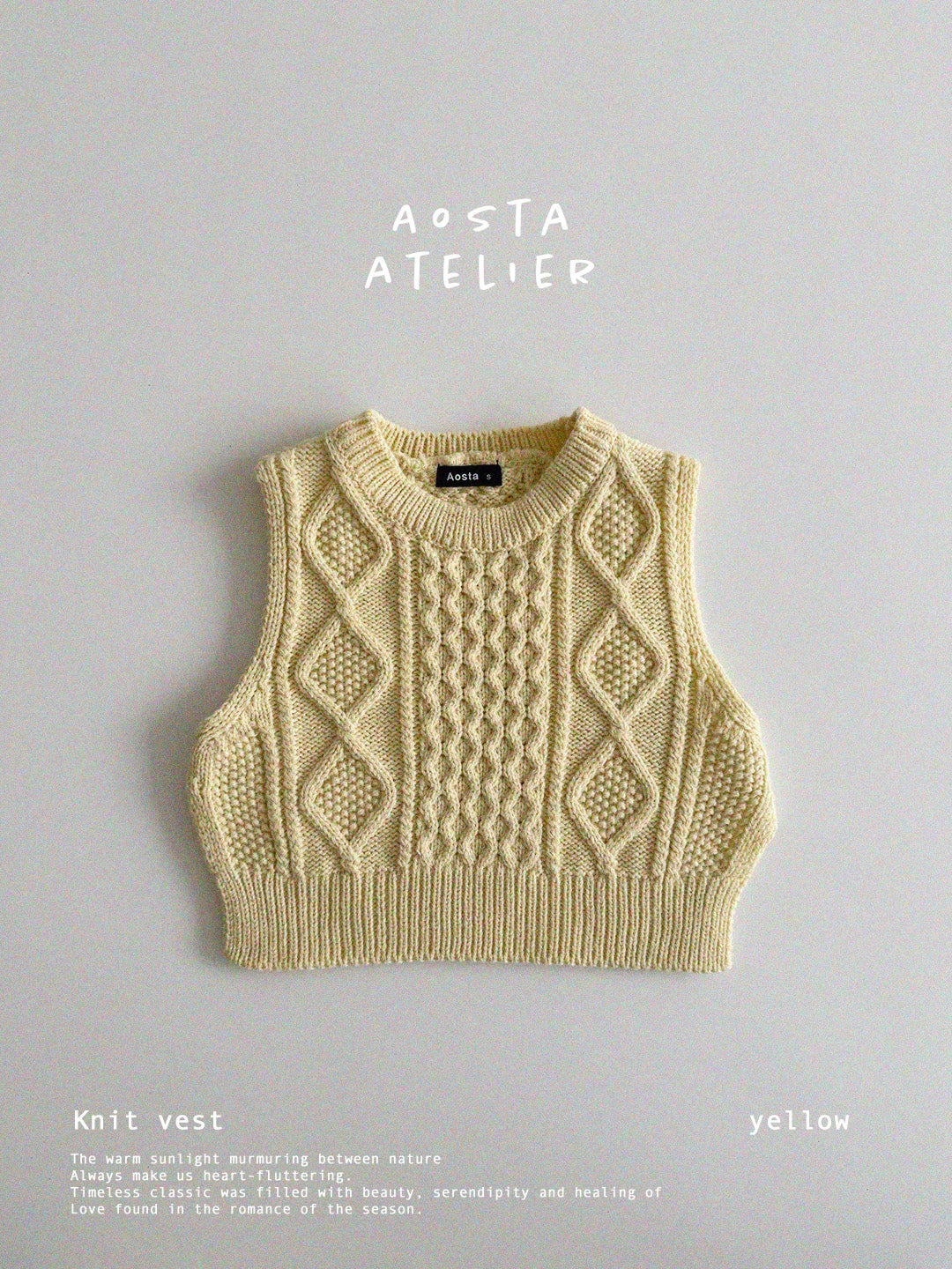 【韓国直送便】Baby & Kids Knit Vest / 韓国子供服 AOSTA 2025春夏 / ko424