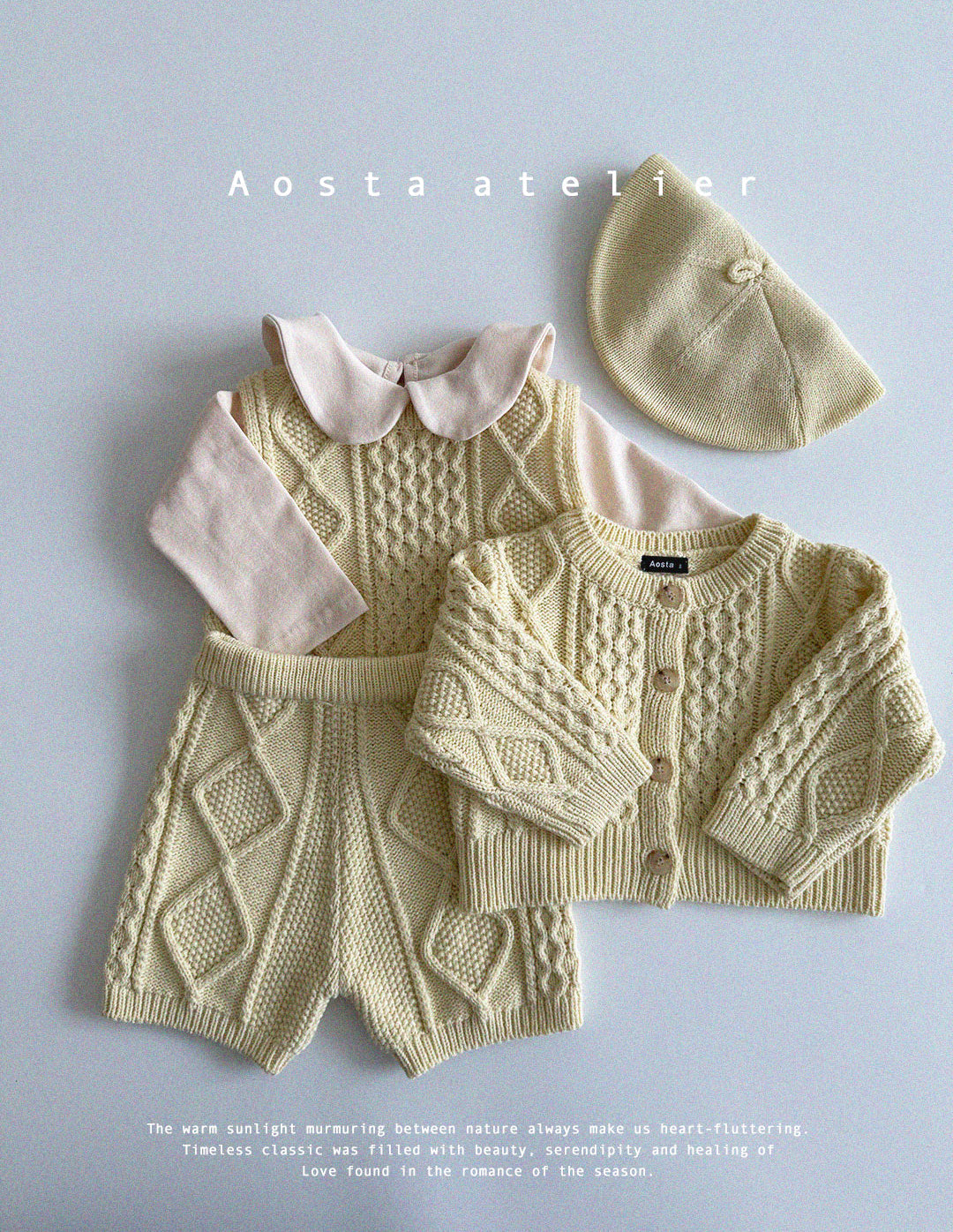 【韓国直送便】Baby & Kids Knit Vest / 韓国子供服 AOSTA 2025春夏 / ko424