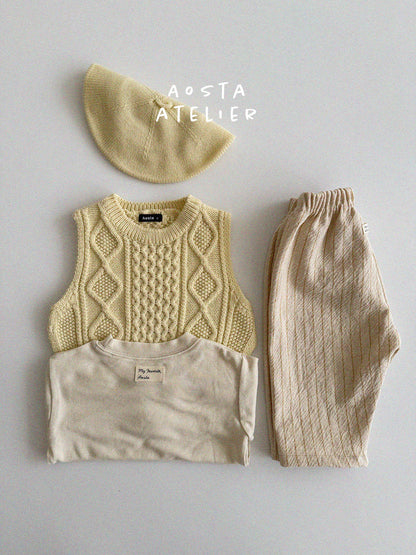 【韓国直送便】Baby & Kids Knit Vest / 韓国子供服 AOSTA 2025春夏 / ko424