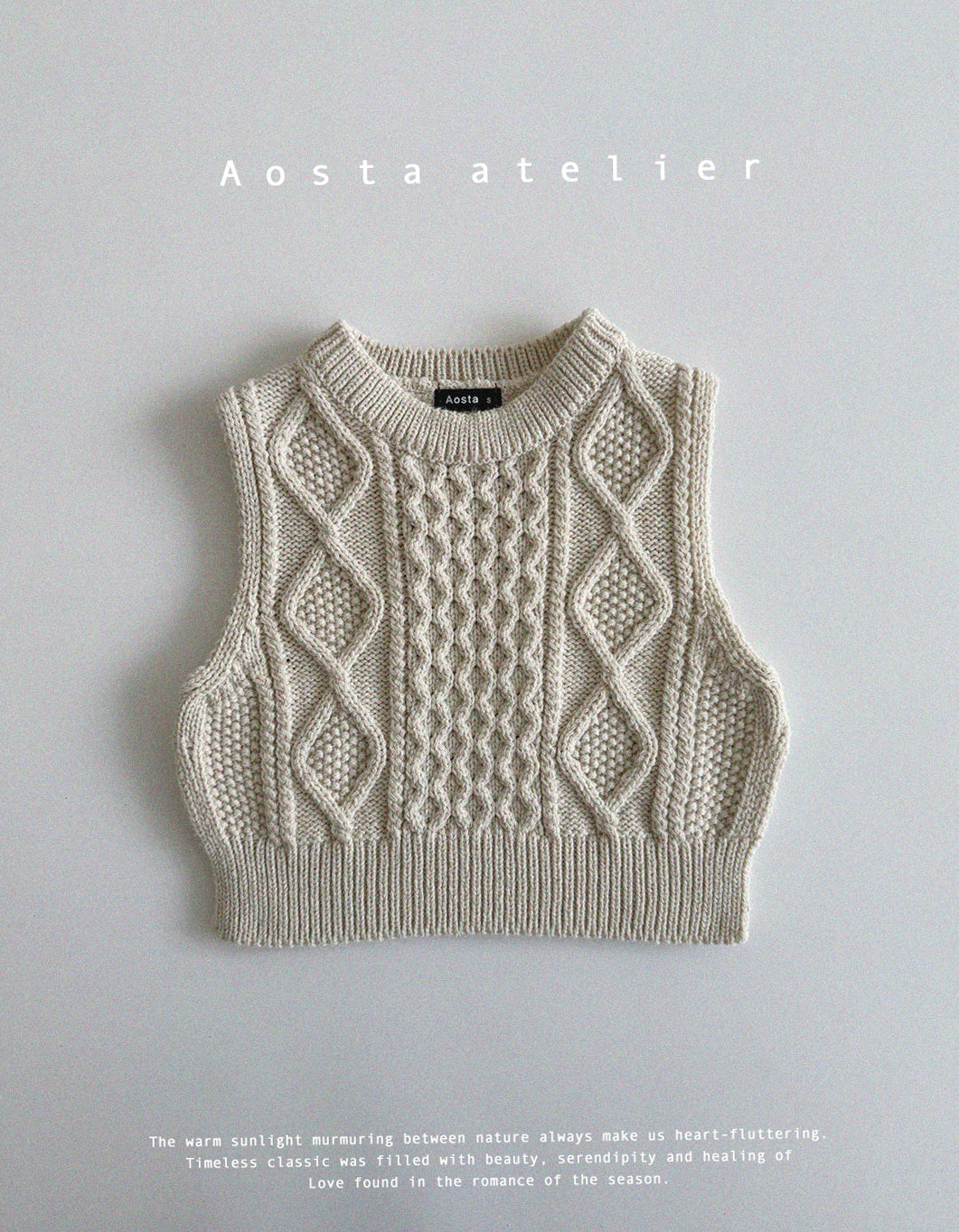 【韓国直送便】Baby & Kids Knit Vest / 韓国子供服 AOSTA 2025春夏 / ko424