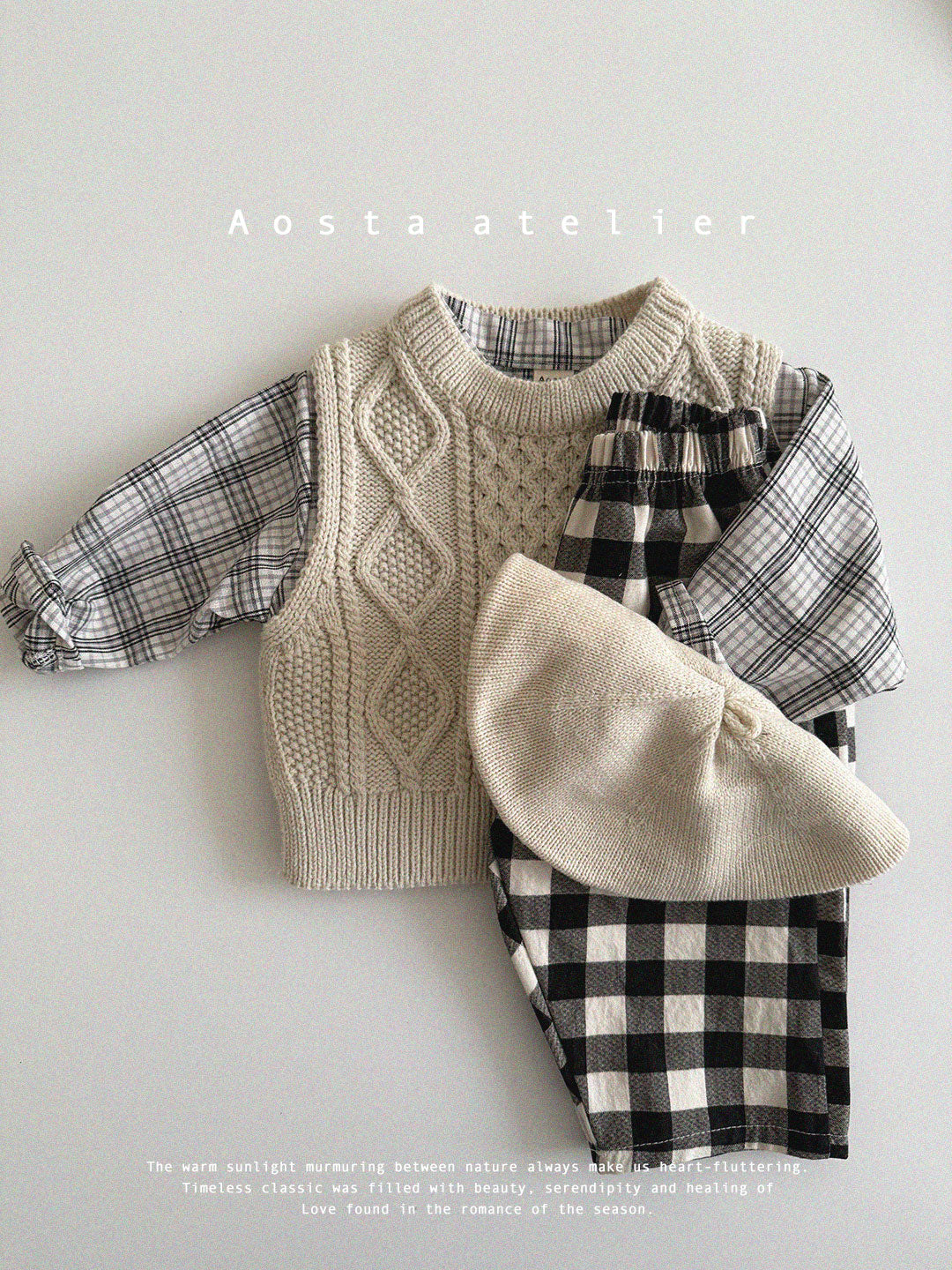 【韓国直送便】Baby & Kids Knit Vest / 韓国子供服 AOSTA 2025春夏 / ko424