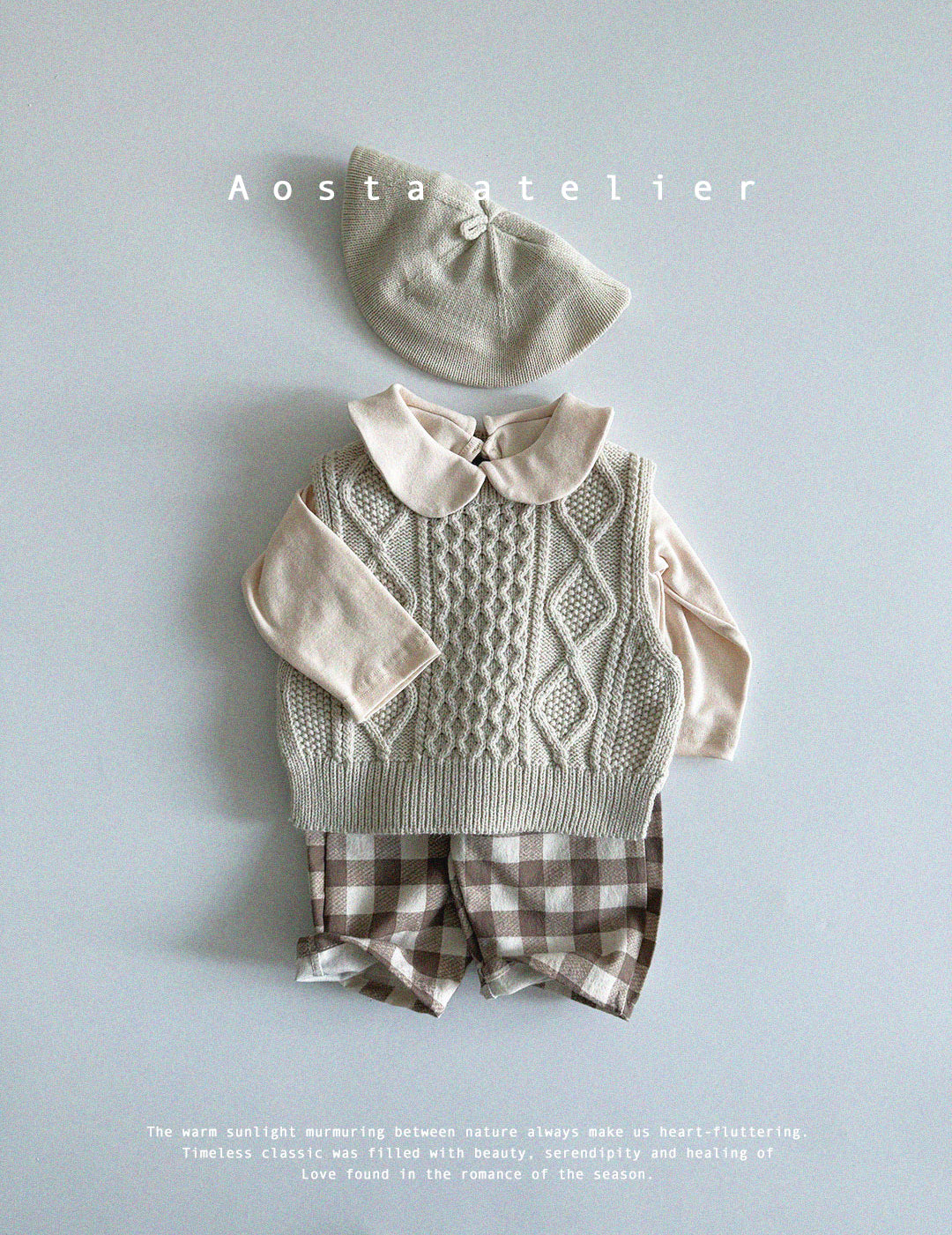 【韓国直送便】Baby & Kids Knit Vest / 韓国子供服 AOSTA 2025春夏 / ko424