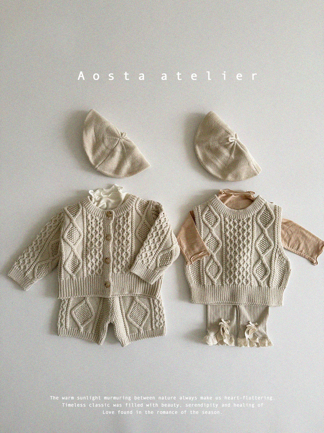 【韓国直送便】Baby & Kids Knit Vest / 韓国子供服 AOSTA 2025春夏 / ko424