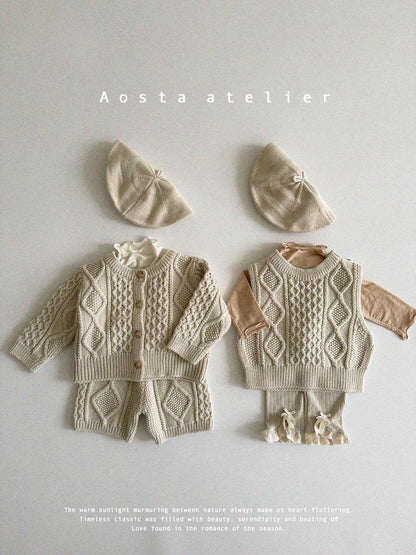 【韓国直送便】Baby & Kids Knit Pants / 韓国子供服 AOSTA 2025春夏 / ko425