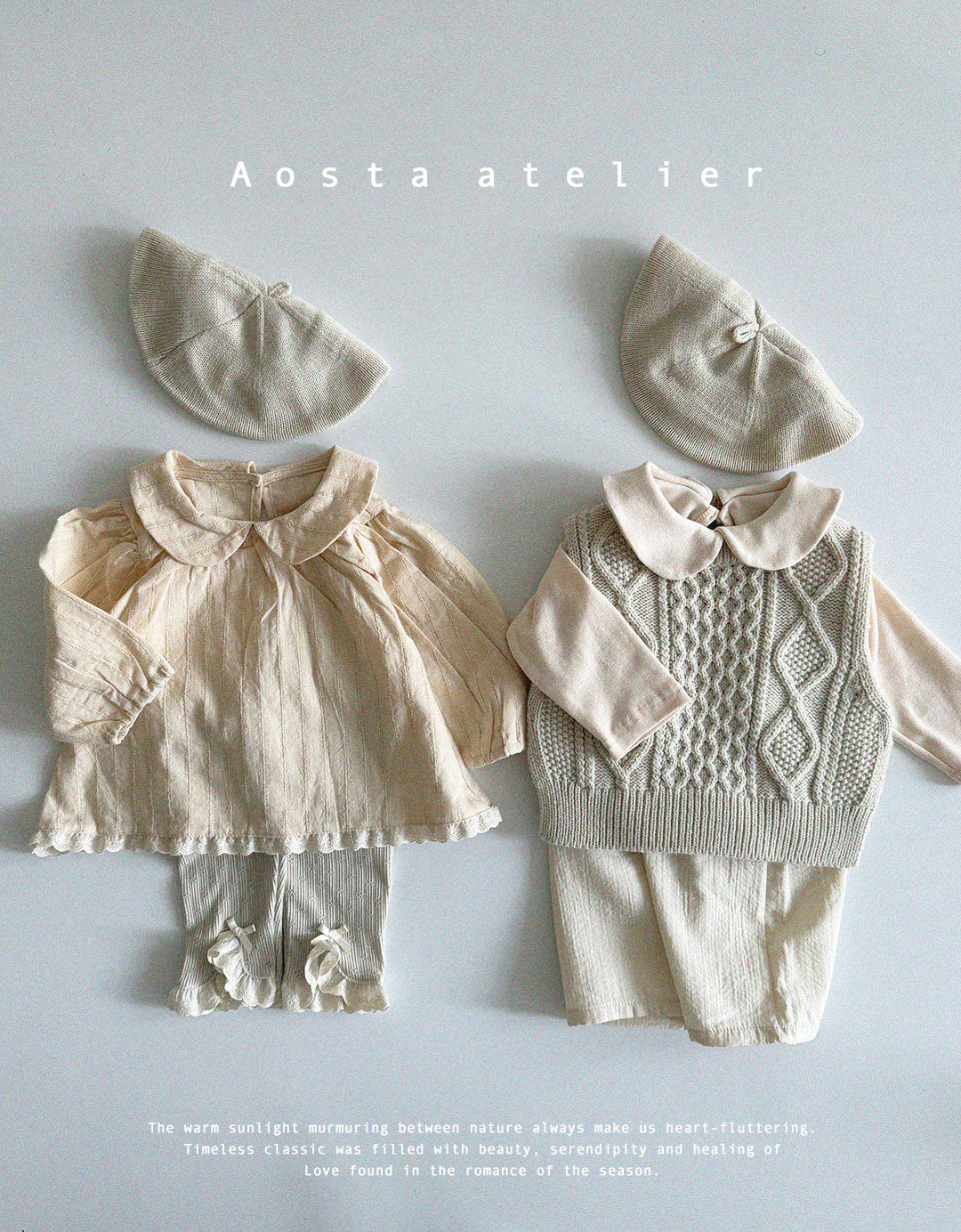 【韓国直送便】Baby & Kids Round collor Tops / 韓国子供服 AOSTA 2025春夏 / ko426