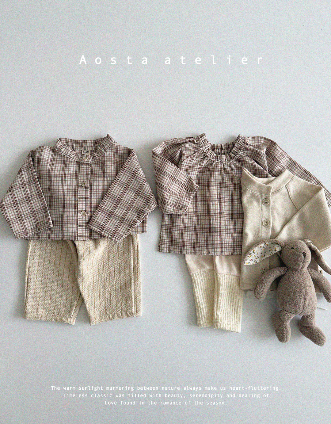 【韓国直送便】Baby & Kids Le check blouse  / 韓国子供服 AOSTA 2025春夏 / ko428