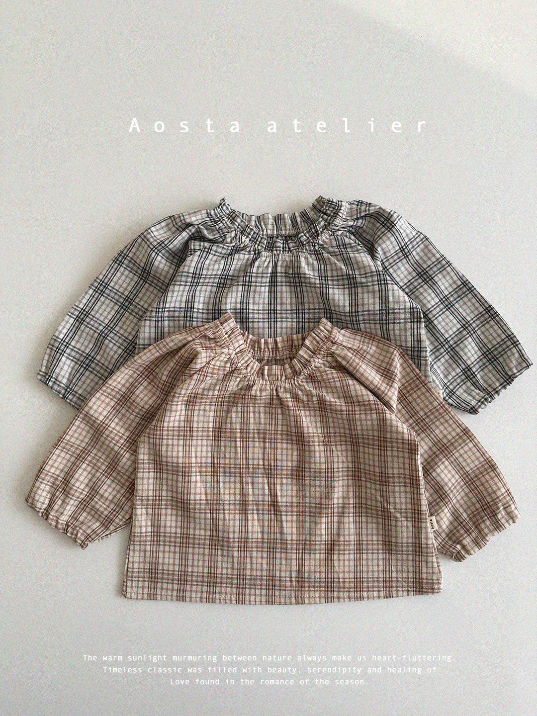 【韓国直送便】Baby & Kids Le check blouse  / 韓国子供服 AOSTA 2025春夏 / ko428