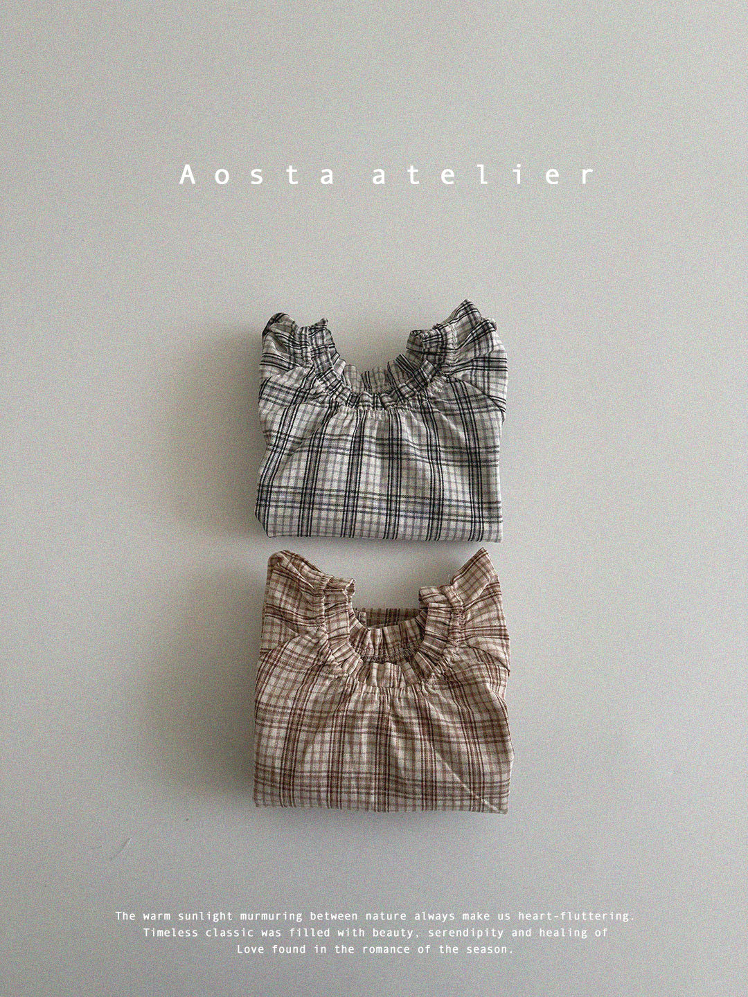 【韓国直送便】Baby & Kids Le check blouse  / 韓国子供服 AOSTA 2025春夏 / ko428