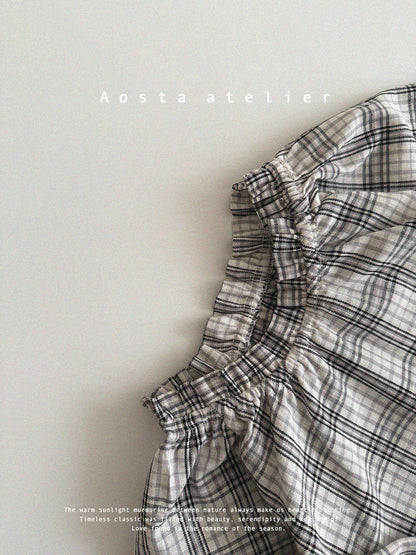 【韓国直送便】Baby & Kids Le check blouse  / 韓国子供服 AOSTA 2025春夏 / ko428