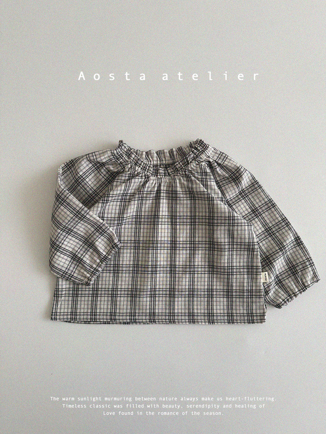 【韓国直送便】Baby & Kids Le check blouse  / 韓国子供服 AOSTA 2025春夏 / ko428