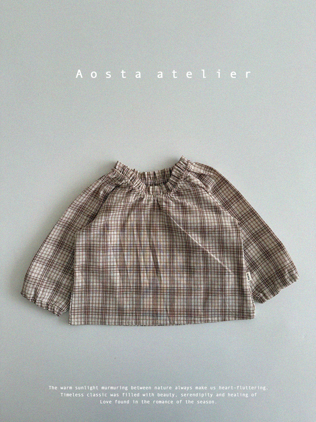 【韓国直送便】Baby & Kids Le check blouse  / 韓国子供服 AOSTA 2025春夏 / ko428