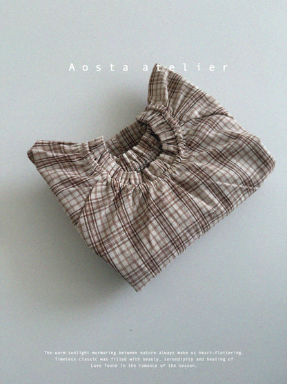 【韓国直送便】Baby & Kids Le check blouse  / 韓国子供服 AOSTA 2025春夏 / ko428