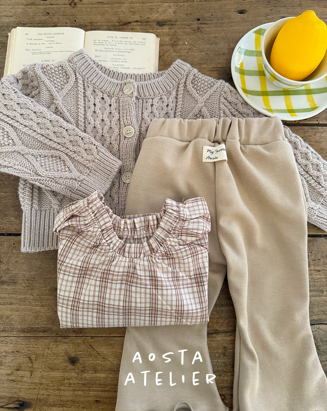 【韓国直送便】Baby & Kids Le check blouse  / 韓国子供服 AOSTA 2025春夏 / ko428