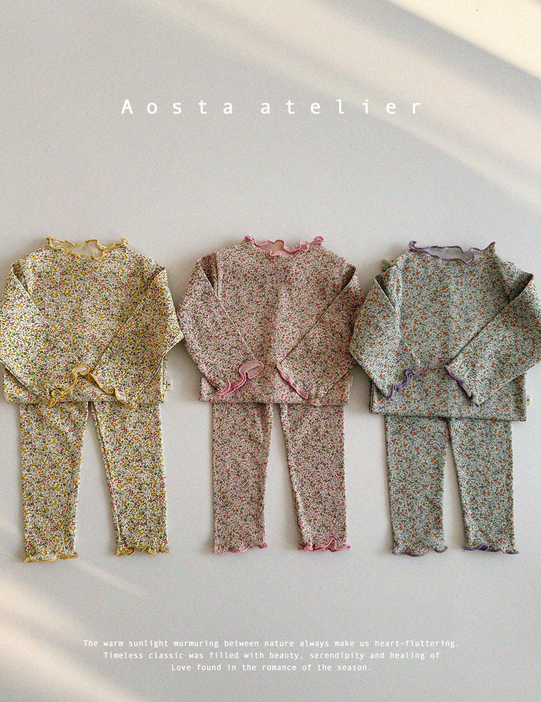 【韓国直送便】Baby & Kids spring flower home wear / 韓国子供服 AOSTA 2025春夏 / ko430