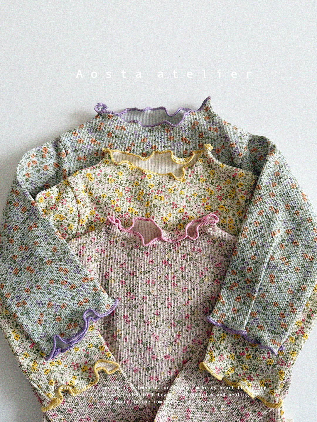 【韓国直送便】Baby & Kids spring flower home wear / 韓国子供服 AOSTA 2025春夏 / ko430