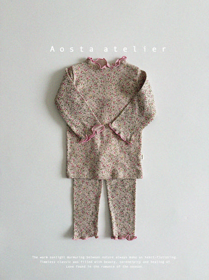 【韓国直送便】Baby & Kids spring flower home wear / 韓国子供服 AOSTA 2025春夏 / ko430