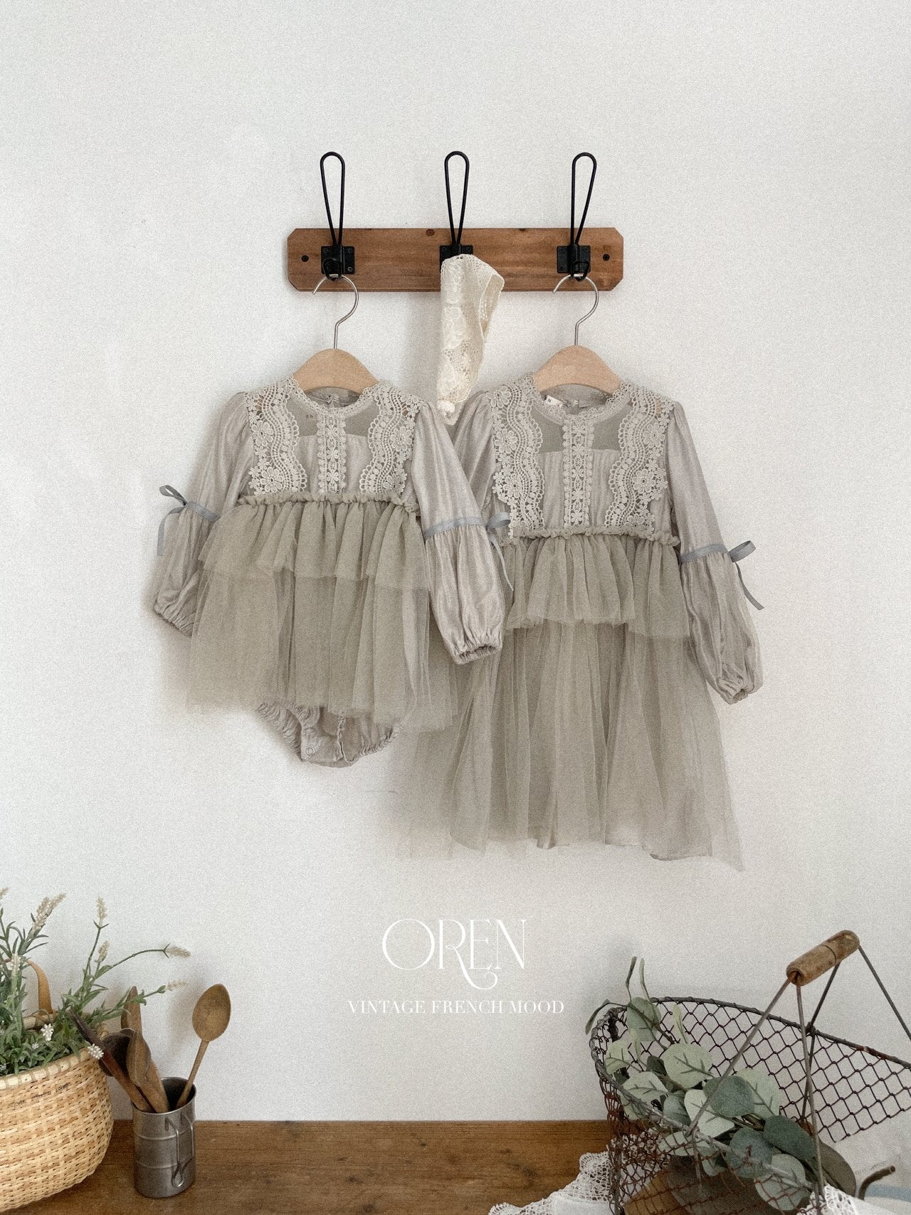 【韓国直送便】Baby & Kids Elizabeth lace suit & one-piece / 韓国子供服 OREN 2025春夏 / ko439