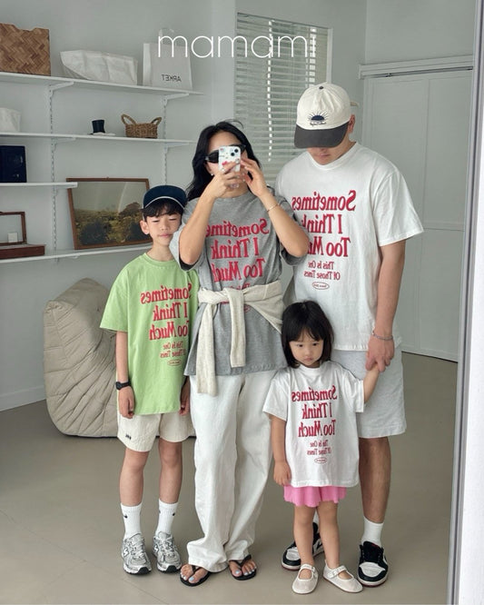 【韓国直送便】親子お揃い / Sometime T-shirt  / 3color / XS(80)-JL(150)&adult / mamami 2025夏 / ko555