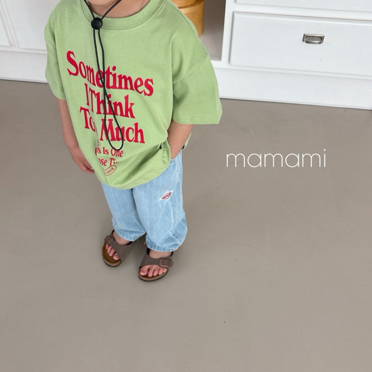 【韓国直送便】親子お揃い / Sometime T-shirt  / 3color / XS(80)-JL(150)&adult / mamami 2025夏 / ko555