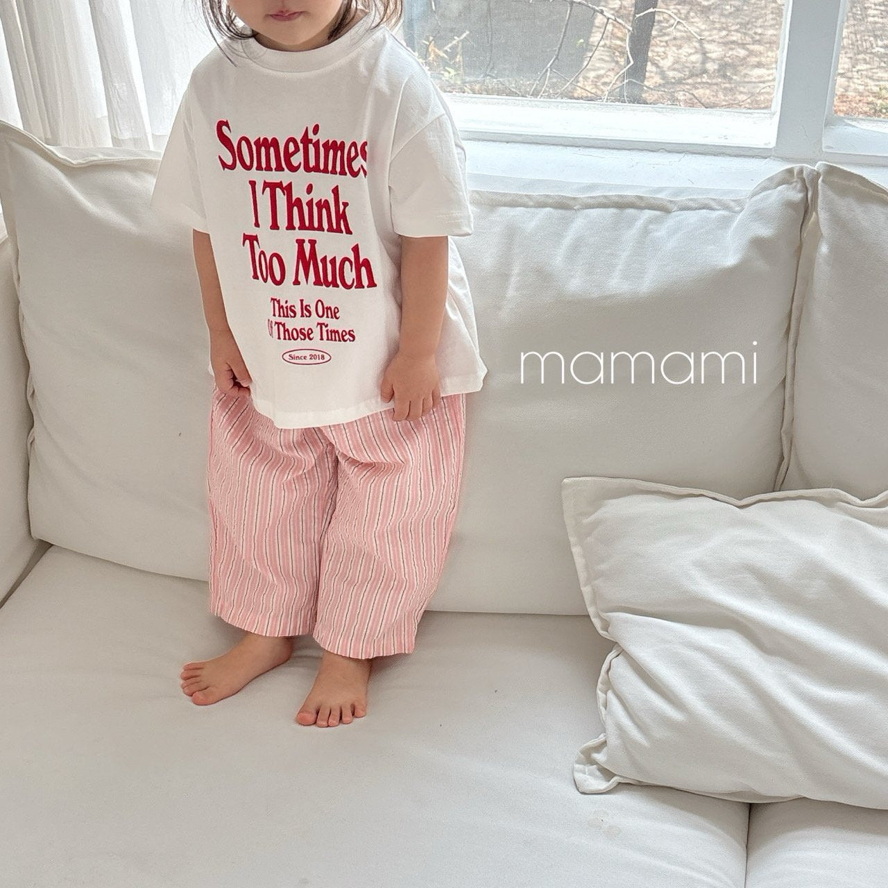 【韓国直送便】親子お揃い / Sometime T-shirt  / 3color / XS(80)-JL(150)&adult / mamami 2025夏 / ko555