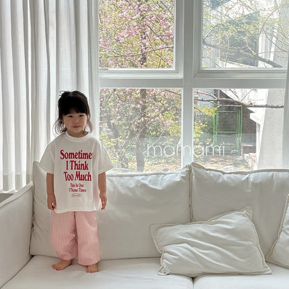 【韓国直送便】親子お揃い / Sometime T-shirt  / 3color / XS(80)-JL(150)&adult / mamami 2025夏 / ko555