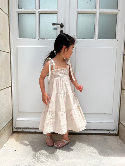 【 30%OFF】anggo Kids latte dress 2024SS / M(100)・L(110)