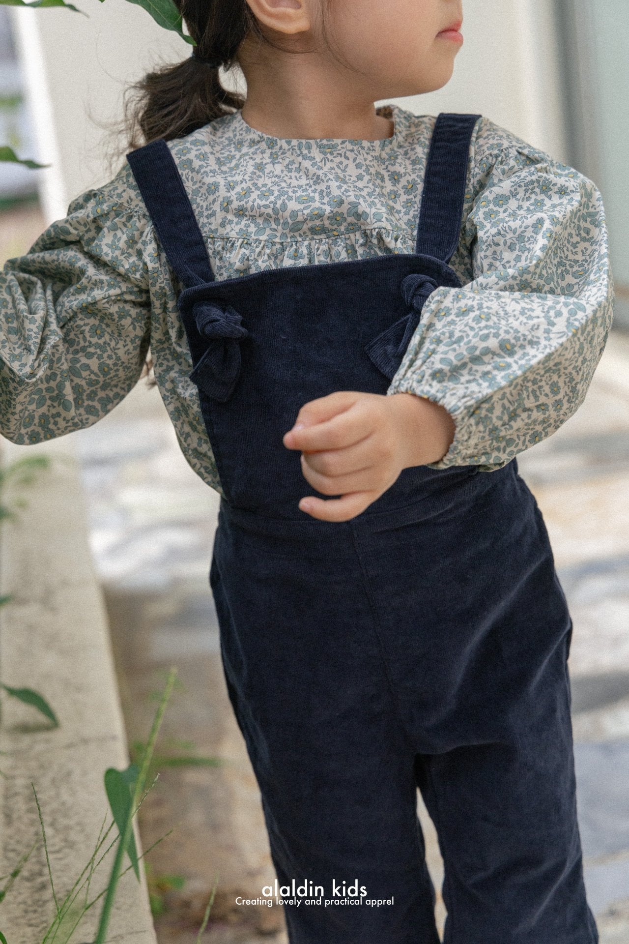 【韓国直送便】ko144 Flower yoke blouse / 2color / XS(75)-XL(115) / aladin kids 2024fw