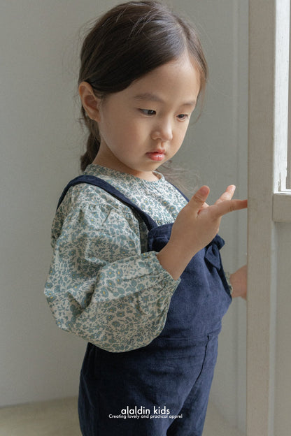 【韓国直送便】ko144 Flower yoke blouse / 2color / XS(75)-XL(115) / aladin kids 2024fw