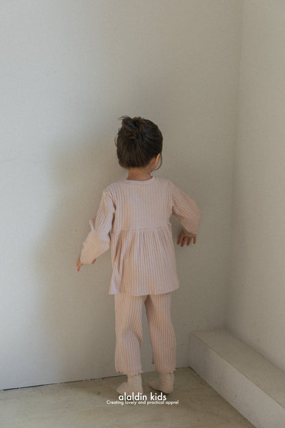 【即納】ko136 Ribbed pants / Beige / XS(75)-XL(115) / aladin kids 2024fw