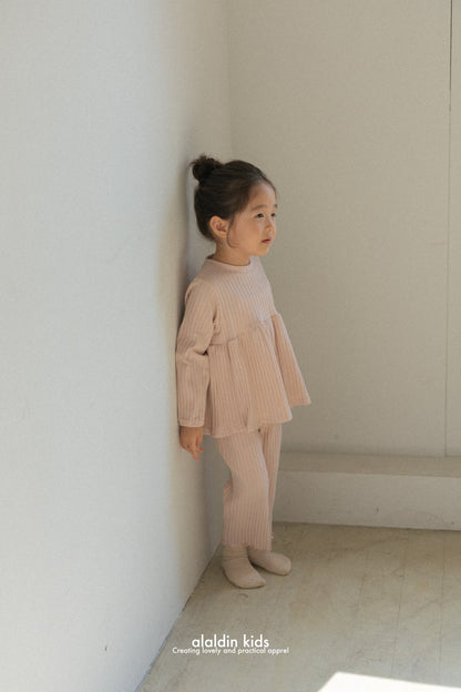 【韓国直送便】ko135 Autumn ribbed blouse / 6color / XS(75)-XL(115) / aladin kids 2024fw