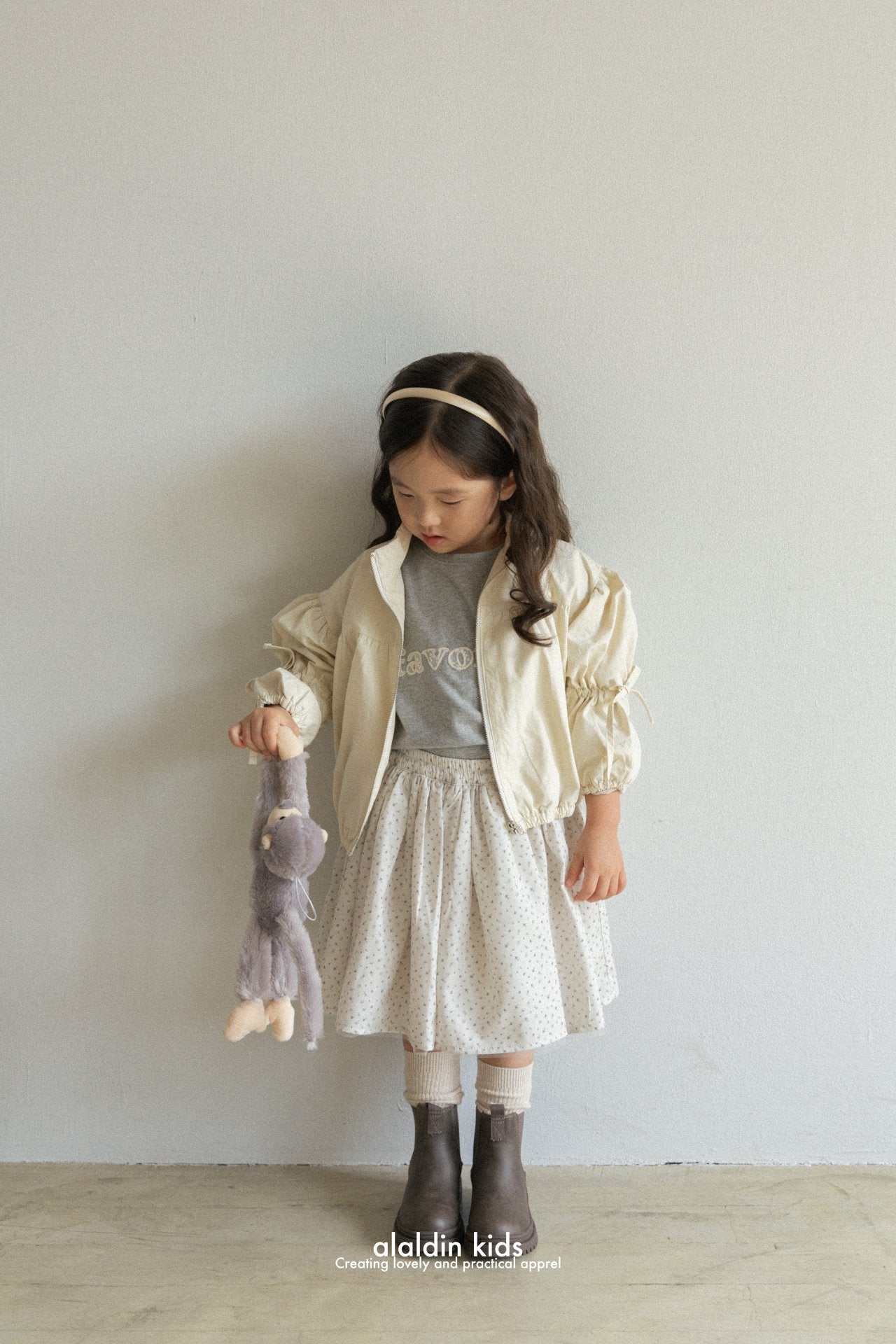 【韓国直送便】ko142 Ribbon shirring jumper / 2color / XS(75)-XL(115) / aladin kids 2024fw