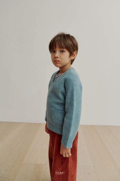 【韓国直送便】wool Vneck knit  / 4color / 80-120cm相当 / soye kids 2024winter / ko335