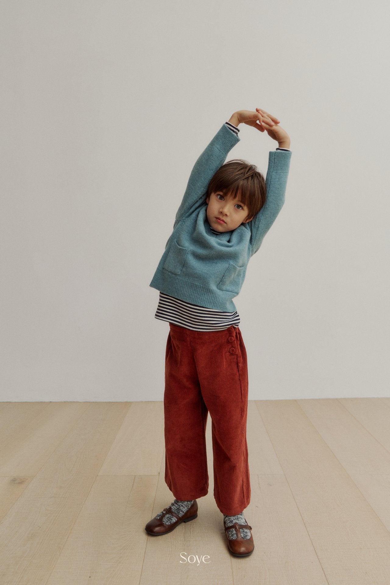 【韓国直送便】wool Vneck knit  / 4color / 80-120cm相当 / soye kids 2024winter / ko335