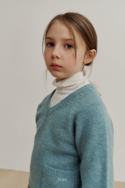 【韓国直送便】wool Vneck knit  / 4color / 80-120cm相当 / soye kids 2024winter / ko335