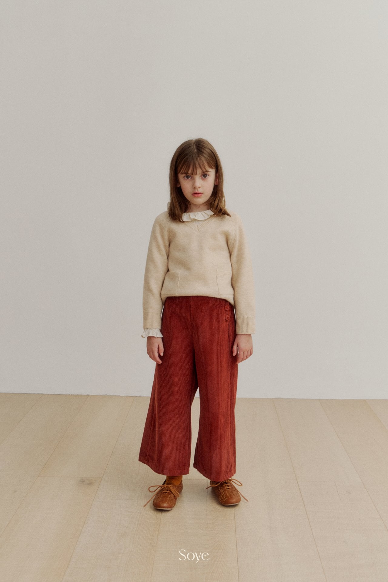 【韓国直送便】wool Vneck knit  / 4color / 80-120cm相当 / soye kids 2024winter / ko335