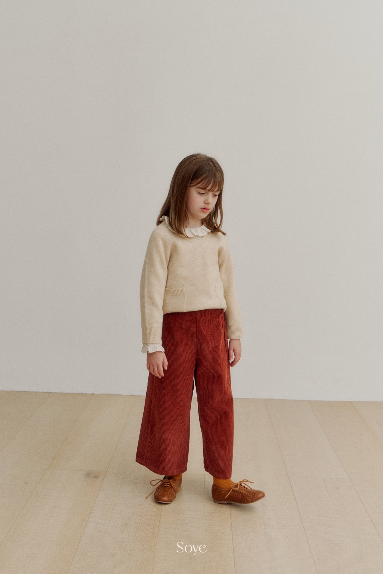 【韓国直送便】wool Vneck knit  / 4color / 80-120cm相当 / soye kids 2024winter / ko335