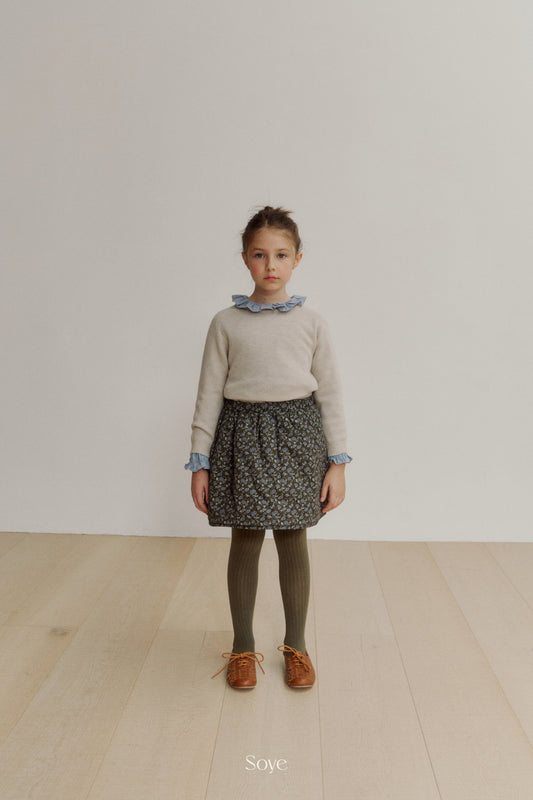 【韓国直送便】Pauline flower padding skirt / 2color / 80-120cm相当 / soye kids 2024winter / ko340