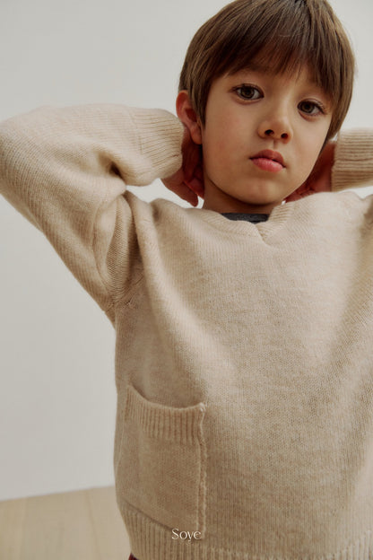 【韓国直送便】wool Vneck knit  / 4color / 80-120cm相当 / soye kids 2024winter / ko335