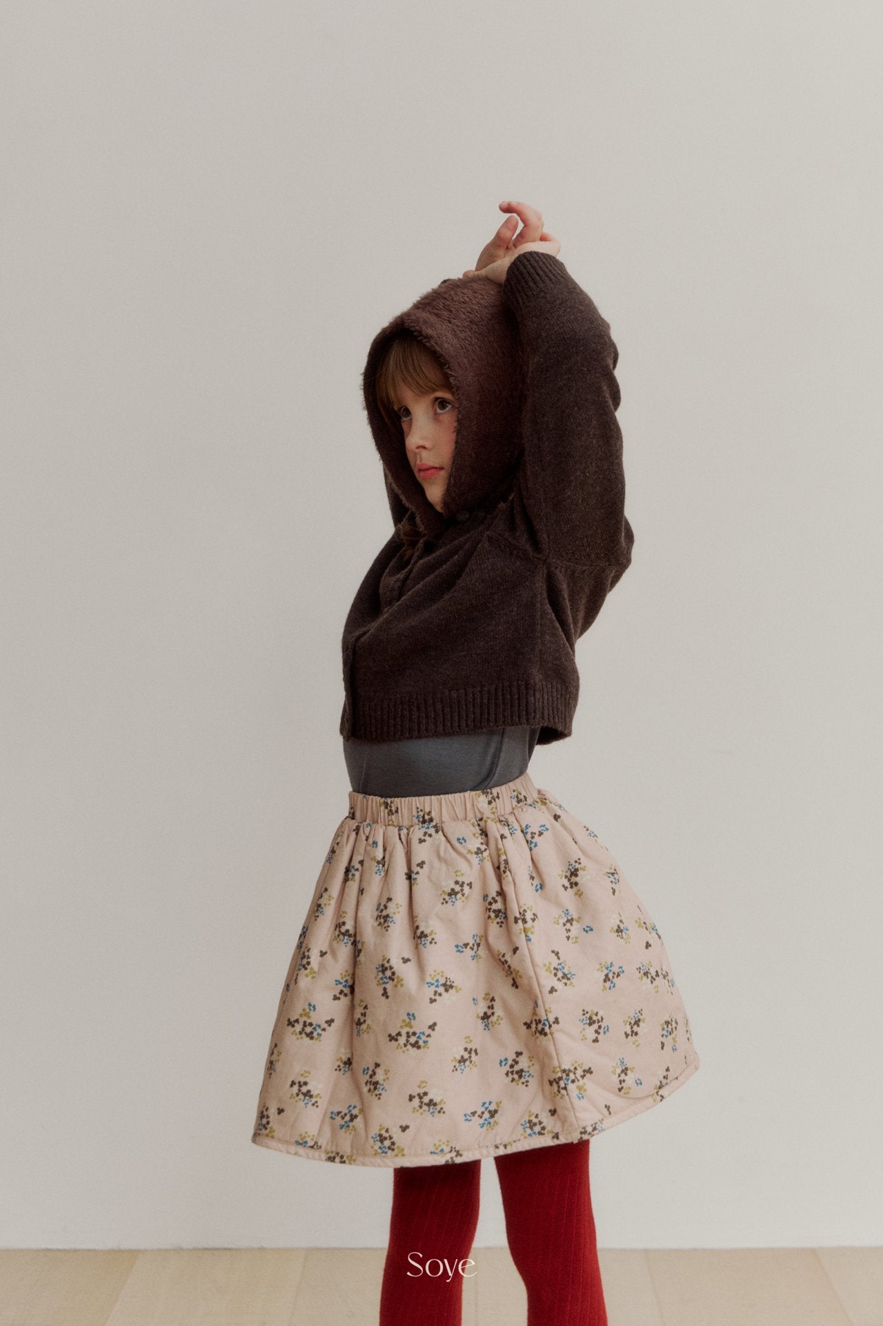 【韓国直送便】Pauline flower padding skirt / 2color / 80-120cm相当 / soye kids 2024winter / ko340